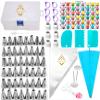 Cookie Decorating Kit 120 PC,Supplies Simple Piping Bags Tips Set And 48 Numbered Tips,50 Icing Bags,Baking Frosting Bags And Tips And Accessories For Beginners,Cookie Cupcake Decorating (120PC) view 1