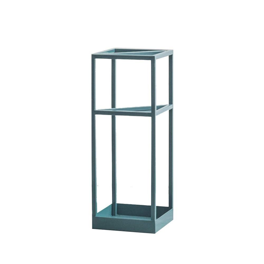 AYY Umbrella Rackss Metal Umbrella Stand, Rectangular Floor-Standing Wrought Iron Umbrella Holder, Small Entrance Hallway Storage Rack, 3 Colors, 20x20x53cm (Color : Blue)