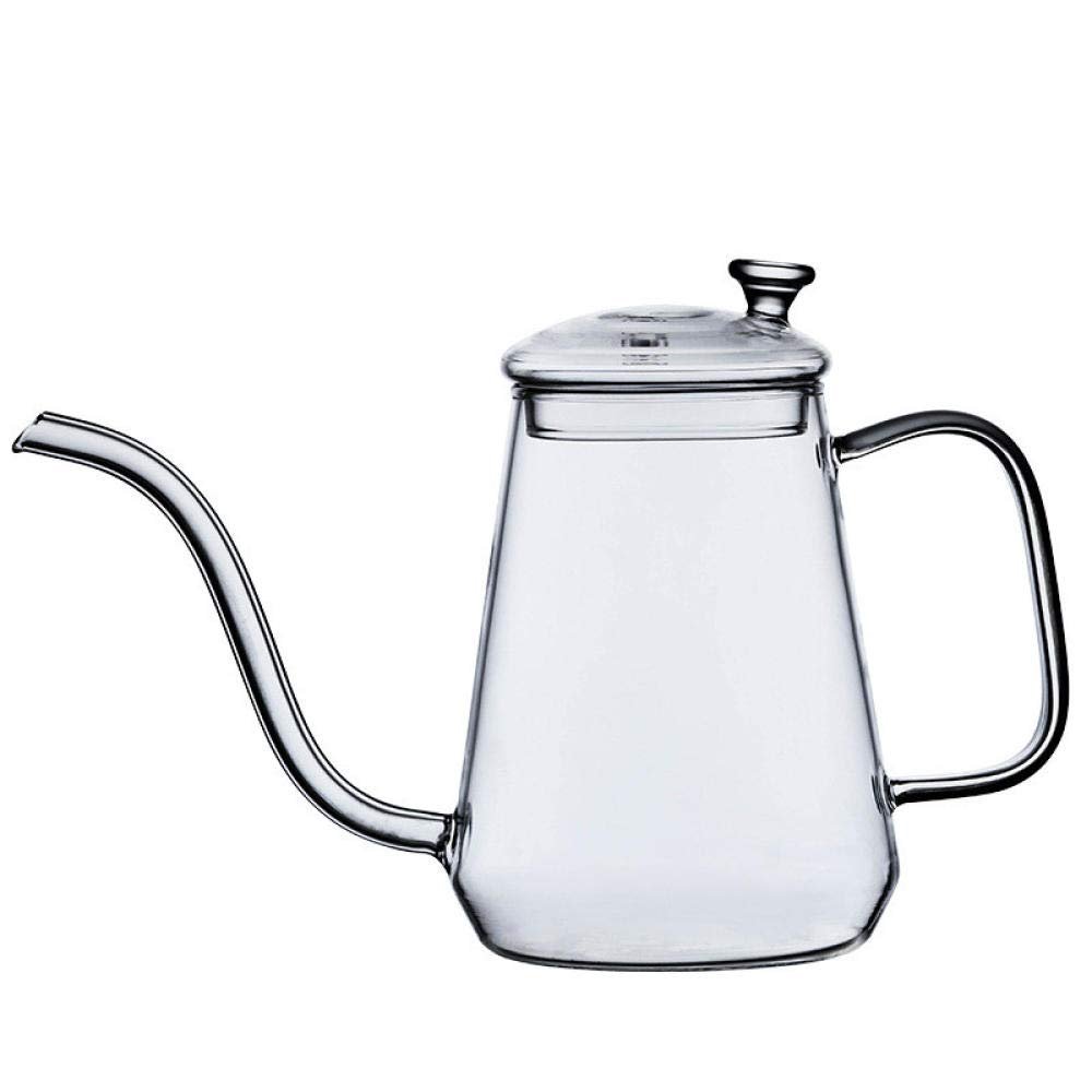 Coffee Maker With Coffee Maker Press Transparent Heat-Resistant Glass Coffee Pot, Hand-Made Pot, Long-Mouthed Pot, Small-Mouth Pot, Coffee Utensils-Small Mouth Pot 600Ml