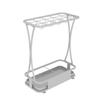 AYY Umbrella Rackss Commercial Umbrella Stand, Hotel Bank Iron Umbrella Holder, with Hook and Mobile Drip Tray, 10 Holes 8 Hooks, 5 Colors, 44x24x60cm (Color : White) view 1