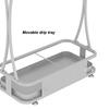 AYY Umbrella Rackss Commercial Umbrella Stand, Hotel Bank Iron Umbrella Holder, with Hook and Mobile Drip Tray, 10 Holes 8 Hooks, 5 Colors, 44x24x60cm (Color : White) view 4