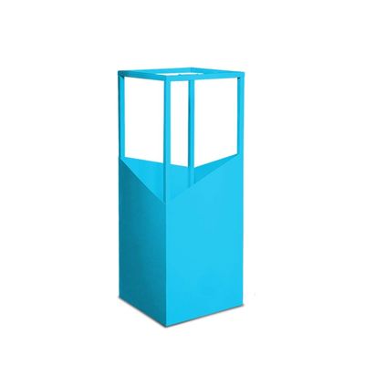 AYY Umbrella Rackss Metal Umbrella Holder, Assembled Long and Short Folding Umbrella Storage Rack, Independent Base Drip Tray, Suitable for Home Office, 4 Colors, 23x23x60cm (Color : Blue)