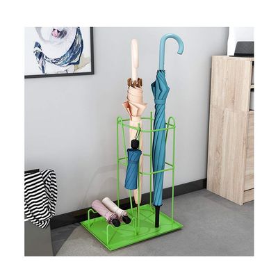 AYY Umbrella Rackss Iron Umbrella Stand, Colorful Minimalist Design Umbrella Holder, Hotel Cafe Office Household Long and Short Umbrella Storage Rack, 33x25x44cm (Color : Green)