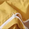 F.Y.Dreams 100% Washed Cotton Duvet Cover for Weighted Blanket 60x80 inches with 16 Ties, Zipper on Long Side/Yellow/Just Duvet Cover view 3
