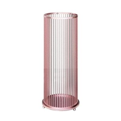 AYY Umbrella Rackss Wrought Iron Umbrella Stand, Hotel Bank VIP Umbrella Holder, Multifunctional European-Style Storage Bucket, 4 Colors, 24X58CM (Color : White)