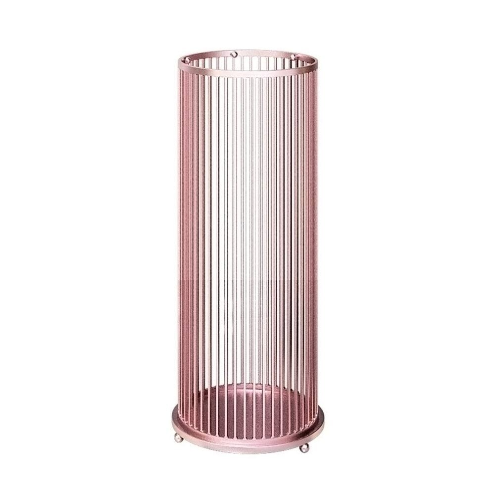 AYY Umbrella Rackss Wrought Iron Umbrella Stand, Hotel Bank VIP Umbrella Holder, Multifunctional European-Style Storage Bucket, 4 Colors, 24X58CM (Color : White)