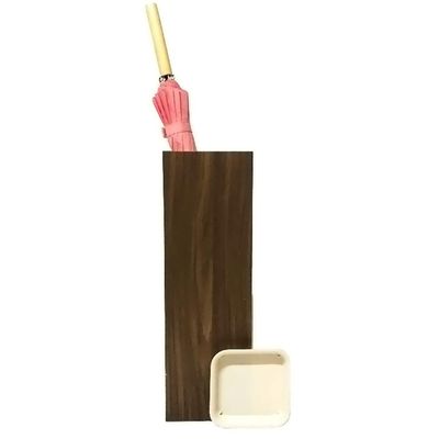 AYY Umbrella Rackss Wooden Umbrella Stand, Small Floor-Standing Umbrella Holder, Storage Bucket in The Corner of The Entrance Hallway of The Home Office to16x50cm (Color : Brown)