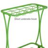 AYY Umbrella Rackss Umbrella Stand, Wrought Iron Commercial Umbrella Holder, Hotel Bank Hall Corridor Entrance Storage Rack, with Hook and Mobile Drip Tray, Green, 3 Sizes (Size : 18 Holes 10 Hooks) view 4