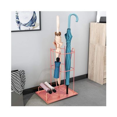 AYY Umbrella Rackss Iron Umbrella Stand, Colorful Minimalist Design Umbrella Holder, Hotel Cafe Office Household Long and Short Umbrella Storage Rack, 33x25x44cm (Color : Pink)