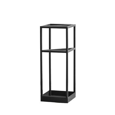 AYY Umbrella Rackss Metal Umbrella Stand, Rectangular Floor-Standing Wrought Iron Umbrella Holder, Small Entrance Hallway Storage Rack, 3 Colors, 20x20x53cm (Color : Black)