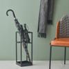 AYY Umbrella Rackss Metal Umbrella Stand, Rectangular Floor-Standing Wrought Iron Umbrella Holder, Small Entrance Hallway Storage Rack, 3 Colors, 20x20x53cm (Color : Black) view 2