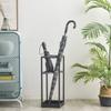 AYY Umbrella Rackss Metal Umbrella Stand, Rectangular Floor-Standing Wrought Iron Umbrella Holder, Small Entrance Hallway Storage Rack, 3 Colors, 20x20x53cm (Color : Black) view 3