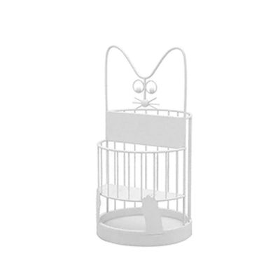 AYY Umbrella Rackss Metal Umbrella Stand, Rectangular Double Umbrella Holder, Family Kindergarten Playground Animal Shape Storage Rack, 5 Colors, 25X50/30X60cm (Color : White, Size : 25X50cm)