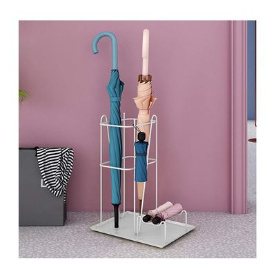 AYY Umbrella Rackss Iron Umbrella Stand, Colorful Minimalist Design Umbrella Holder, Hotel Cafe Office Household Long and Short Umbrella Storage Rack, 33x25x44cm (Color : White)
