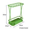 AYY Umbrella Rackss Umbrella Stand, Wrought Iron Commercial Umbrella Holder, Hotel Bank Hall Corridor Entrance Storage Rack, with Hook and Mobile Drip Tray, Green, 3 Sizes (Size : 15 Holes 8 Hooks) view 3