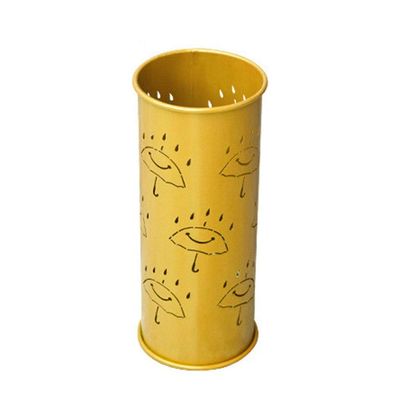 AYY Umbrella Rackss Metal Umbrella Stand, Round Umbrella Holder for Corridor Passage, Can Accommodate 8 Umbrellas, Gold/Black/White, 21x50cm (Color : Gold)