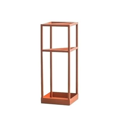 AYY Umbrella Rackss Metal Umbrella Stand, Rectangular Floor-Standing Wrought Iron Umbrella Holder, Small Entrance Hallway Storage Rack, 3 Colors, 20x20x53cm (Color : Orange)
