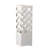 AYY Umbrella Rackss Household Umbrella Stand, Metal Hollow Umbrella Holder, Office Rectangular Umbrella Tube, Can Hold 5-9 Umbrellas, Black/White, 15.5x15.5x49cm (Color : White) view 1