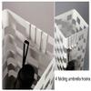 AYY Umbrella Rackss Household Umbrella Stand, Metal Hollow Umbrella Holder, Office Rectangular Umbrella Tube, Can Hold 5-9 Umbrellas, Black/White, 15.5x15.5x49cm (Color : White) view 4