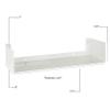 Wallniture Bali White Bookshelf and CD DVD Storage Shelf Set of 4, Metal Floating Book Shelves for Wall view 3