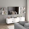 Wallniture Bali White Bookshelf and CD DVD Storage Shelf Set of 4, Metal Floating Book Shelves for Wall view 4