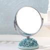 5-inch Desktop Vanity Mirror, Double-Sided Portable Princess Vanity Mirror, Can Be Rotated 360 to Enlarge, Hydrangea Decorative Base view 2