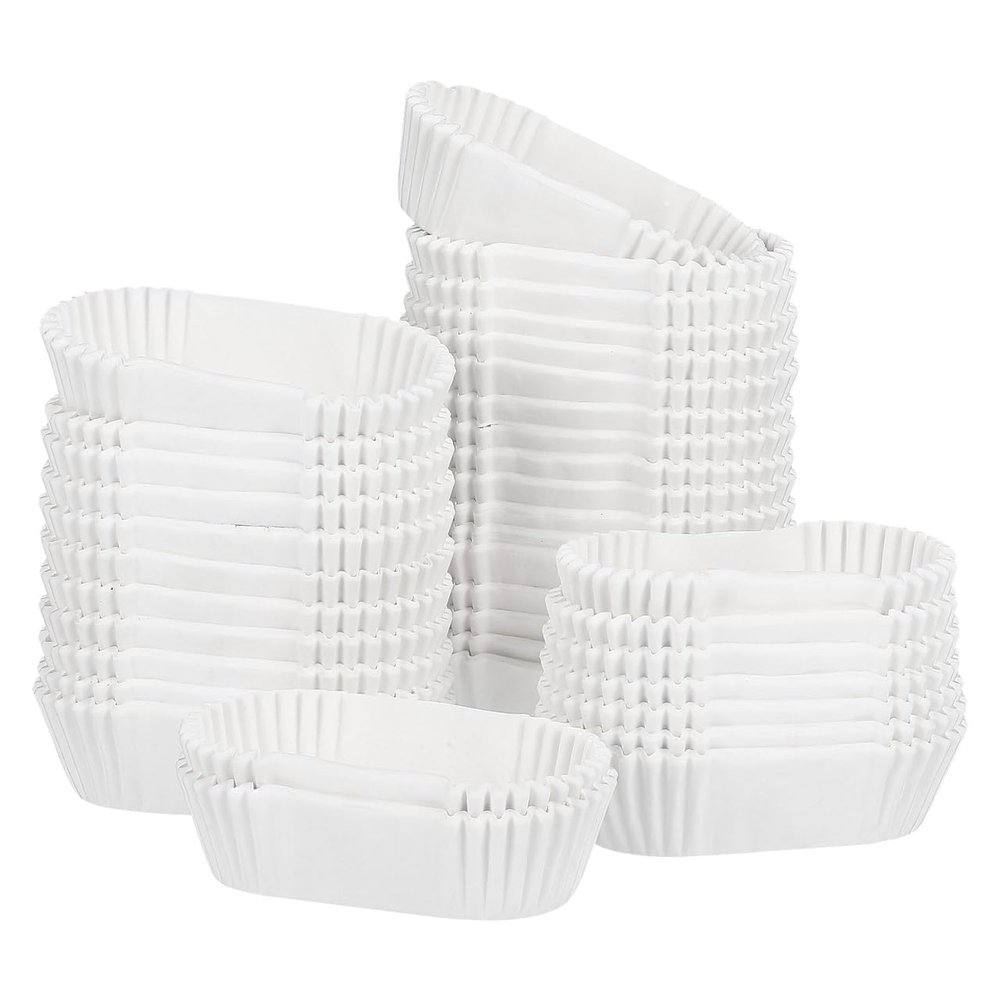 Cabilock 1000 Pcs Oval Paper Baking Cups, Cupcake Liners, Cupcake Liners, Boat Shaped Cupcake Muffin Baking Cups for Muffins, Cupcakes or Mini Snacks