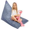Aubliss Stuffed Animal Storage Bean Bag Chairs Cover, 50"x 35" Extra Large Velvet Bean Bags Chair for Kids & Adults, Ultra Soft Zipper Beanbag Toy Storage for Boys Girls - Grey view 1