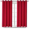 BGment Room Darkening Curtains 45 Inches Long - Grommet Thermal Insulated Drapes Window Treatment Curtains for Bedroom, 2 Panels, 52 x 45 Inch, Red view 1