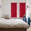 BGment Room Darkening Curtains 45 Inches Long - Grommet Thermal Insulated Drapes Window Treatment Curtains for Bedroom, 2 Panels, 52 x 45 Inch, Red view 2