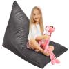 Aubliss Stuffed Animal Storage Bean Bag Chairs Cover, 50"x 35" Extra Large Velvet Bean Bags Chair for Kids & Adults, Ultra Soft Zipper Beanbag Toy Storage for Boys Girls - Darkgrey view 1