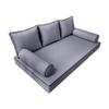 DBM IMPORTS Cover ONLY-S3 Outdoor Daybed Mattress Bolster Pillow Contrast Trim Queen AD001 view 2