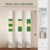 SoBuy Bathroom Narrow Storage Cabinet, Skinny Tall Unit with Adjustable Shelves Slender, Bathroom Organizers and Storage, Anti-Tipping Floor Standing Cupboard Laundry Room, White BZR34-W view 3