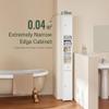SoBuy Bathroom Narrow Storage Cabinet, Skinny Tall Unit with Adjustable Shelves Slender, Bathroom Organizers and Storage, Anti-Tipping Floor Standing Cupboard Laundry Room, White BZR34-W view 4