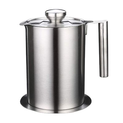 1pc Oil Strainer Pot Oil Filter Pot Can with Strainer Kitchen Can Storage