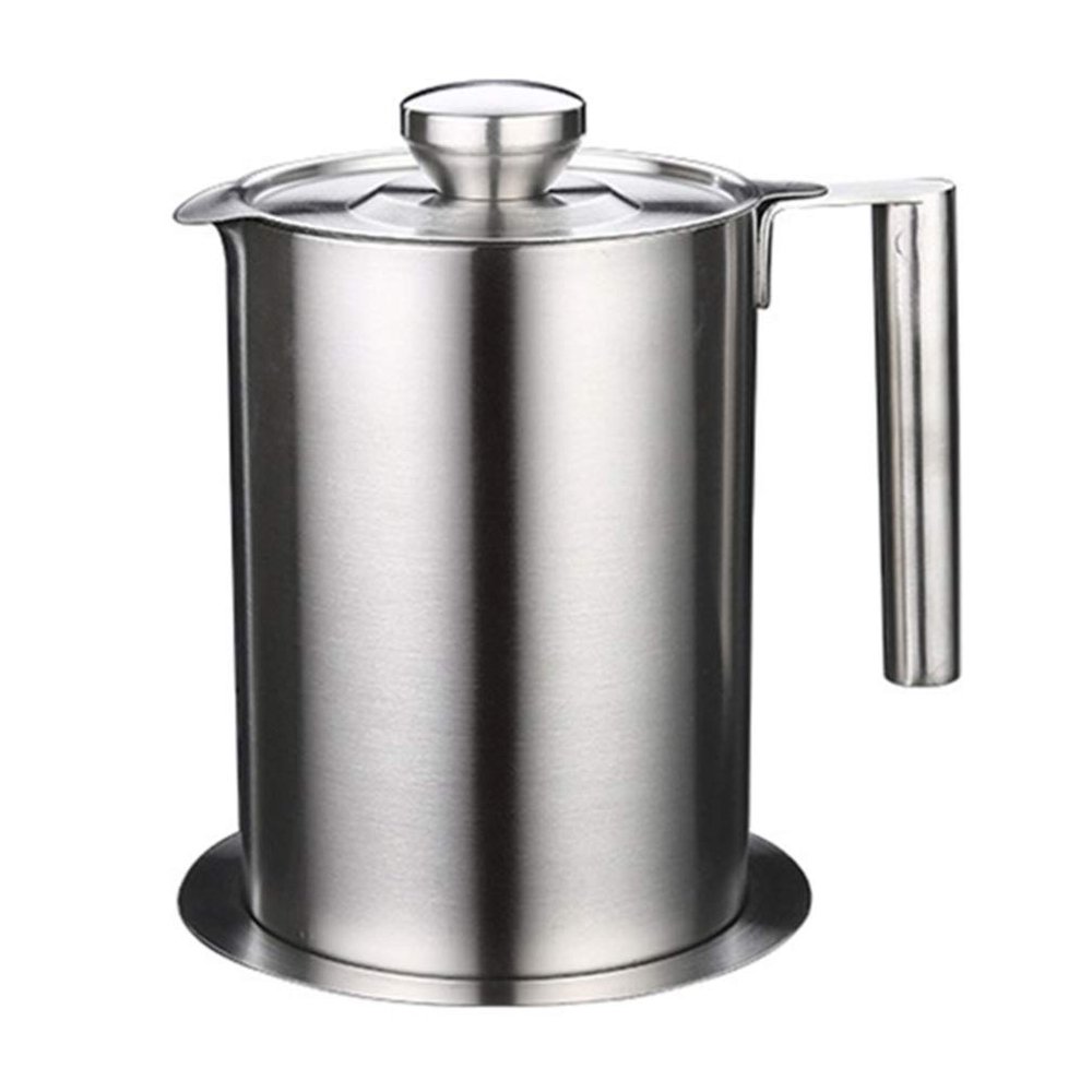 1pc Oil Strainer Pot Oil Filter Pot Can with Strainer Kitchen Can Storage