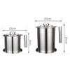 1pc Oil Strainer Pot Oil Filter Pot Can with Strainer Kitchen Can Storage view 2