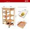 LeafRed C Kitchen & Dining Room Cart 2-Drawer 3-Basket 3-Shelf Storage Rack with Rolling Wheels Heavy Duty Shelving Storage Unit White view 2