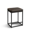 ALPHA HOME 24 Inch Counter Height Bar Stools Set of 2, Upholstered Bar Stools for Kitchen Island, Counter Stools with Faux Leather Cushion and Sturdy Metal Frame, Modern Barstools, Grey view 4