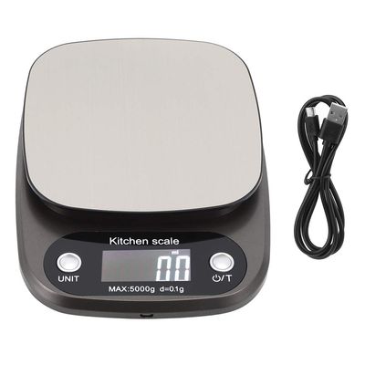 11 lb Digital Kitchen Scale, 5kg/0.1g Graduation, 5 Units LCD Display Scale for Cooking/Baking in KG, G, oz, ml,and lb, Equipped with A High Weighing Sensor,