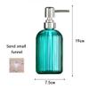 Amber Glass Soap Dispenser, Rust Proof, Pink Pump Bottle, Hand Soap Dispenser for Bathroom, Premium Kitchen Soap Dispenser (Color : Dark Green, Size : 400ml) view 3