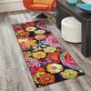 Unique Loom Lyon Collection Area Rug - Kennedy (2' 7" x 12' Runner, Black/ Green) view 1