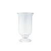8.5" Clear Hand Blown Solid Hurricane Glass Candle Holder view 1