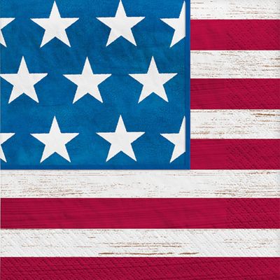 Americana Beverage Napkins - 5" x 5" | Pack of 16