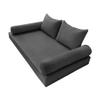 Prolinemax Style 4 - Mattress & Pillow Bolster Cushion for Outdoor Indoor Daybed Porch Swing Bed Piped Trim Twin Size AD003 | Covers ONLY | view 1