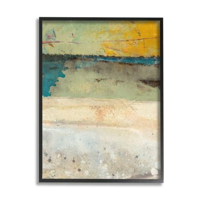 Stupell Industries Aged Green Beige Blue Color Block Abstraction