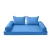 Prolinemax Style 4 - Mattress & Pillow Bolster Cushion for Outdoor Indoor Daybed Porch Swing Bed Piped Trim Full Size AD102 | Covers ONLY | view 3