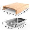 Bamboo Cutting Board by Ecozoi with 2 Slide Out Drawers. Keep Meal Prep Organized With Organic Bamboo Wooden Chopping Station. Non-Slip Butcher Block with Juice Groove for Easy Cleaning view 3