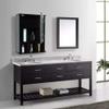 Thaweesuk Shop New Espresso Wall Mounted Bathroom Vanity Mirror Storage Medicine Cabinet Shelves Over Toilet Wood 18.90" x 6.50" x 23.63" (LxWxH) view 2