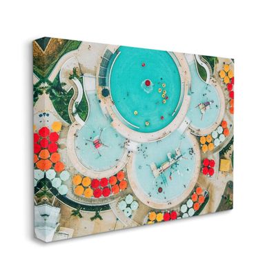 Stupell Industries Tropical Summer Pool Resort Vibrant Circles